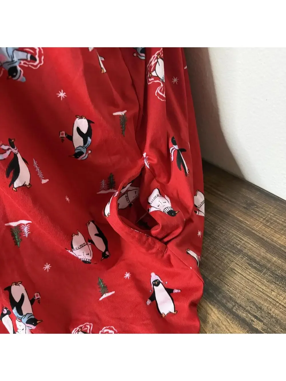 JoySpun Red Penguin Print Classic Nightgown Size 2X